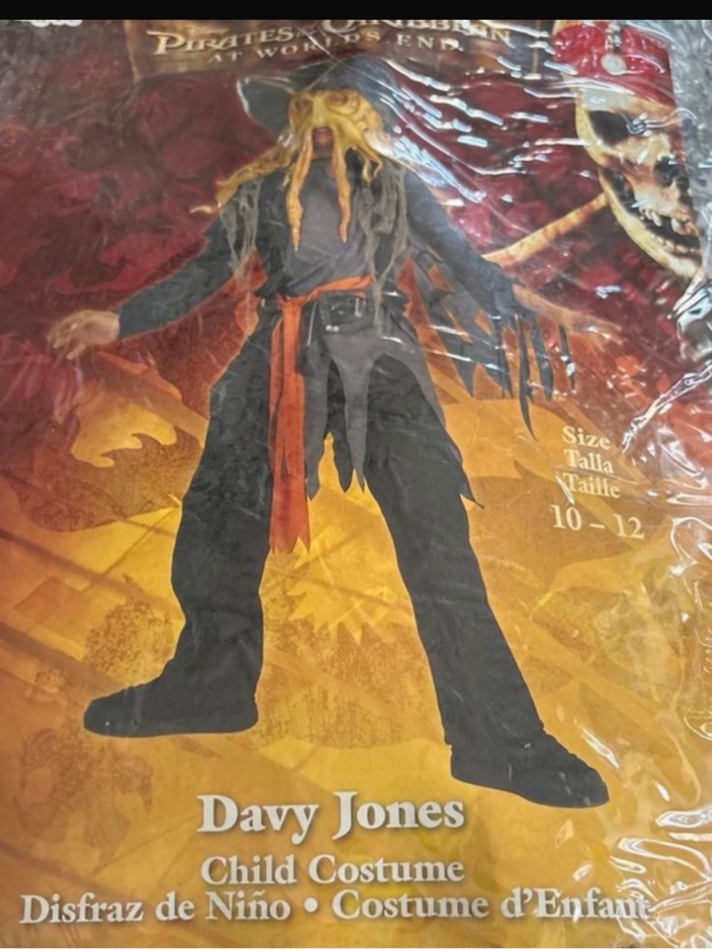 Vintage 2007 Disney Pirates of the Caribbean At World's End Davy Jones  boy 10-